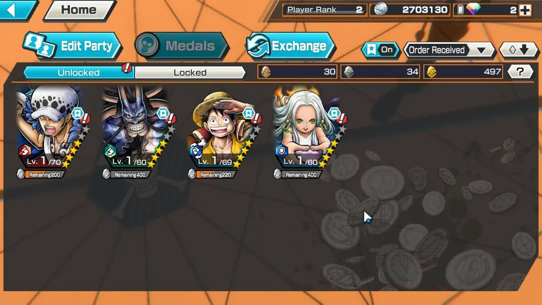 Compte One Piece Bounty Rush - Débutant Ou Rush - Android/iOS/PC
