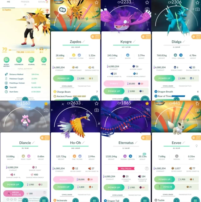 2100 Level 70 Eternatus Dialga100 Kyurem100