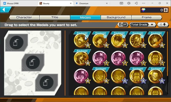 Global|4EX|T5Elder Nusjuro,BFR Shanks,AMS Borsalino,GP Edward Newgate|Rank6|Bandai|Check(OPBR2251)