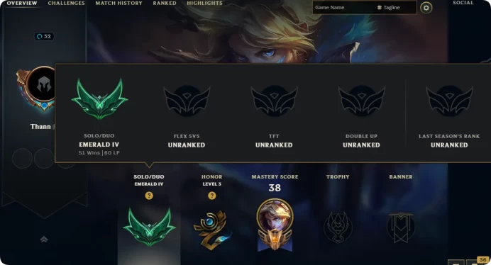 [EUW] | Emerald IV   | Champion 32 | 17K BE+ |  LVL 30 |  | Full Access | Instant Delivery |Unverified Email | RR2