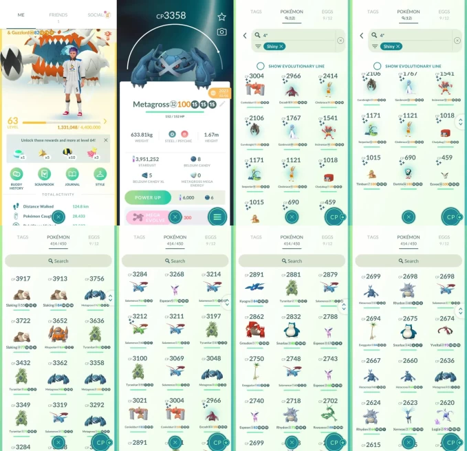 AC1403 -lv 63 Instinct | x23 3000CP | x135 2000CP | x50 Legendary | x12 SHUNDO | x104 shiny | x28 100IV | shiny Darkrai Guzzlord Moltres Genesec