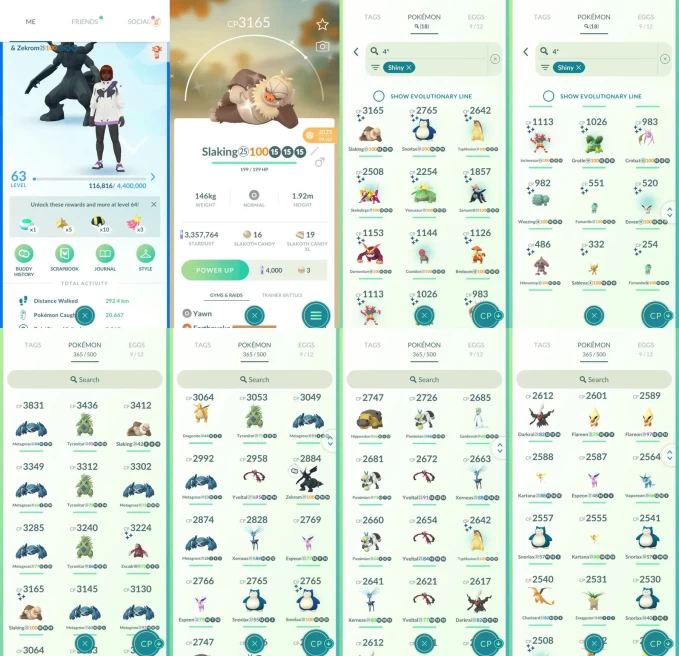 AC1407 -lv 63 Mystic | x15 3000CP | x145 2000CP | x54 Legendary | x18 SHUNDO | x147 shiny | x30 100IV | 100IV Zekrom | shundo Eevee Slaking Samu