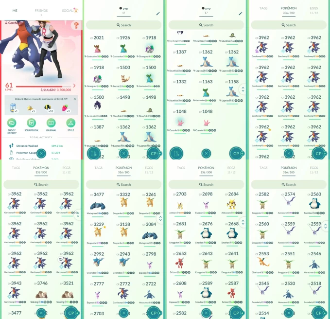 AC1277 -lv 61 Valor | x30 3000CP | x141 2000CP | x12 Legendary | x3 SHUNDO | x33 shiny | x51 100IV | 3900CP+ x22 Garchomp x4 Dragonite x2 Metagr