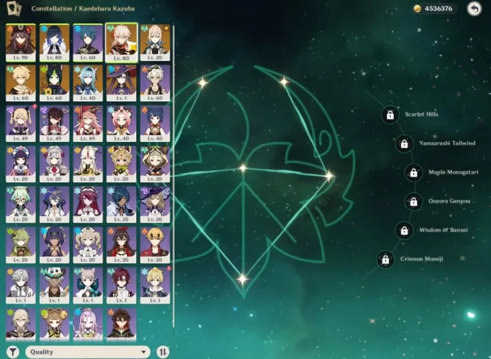 ASIA|AR50|4Limited +1(*5WEP)|Hutao,Kazuha,Yelan,Eula|Unlock Natlan|McMale|TakeMail|CheckSS(GI5680)