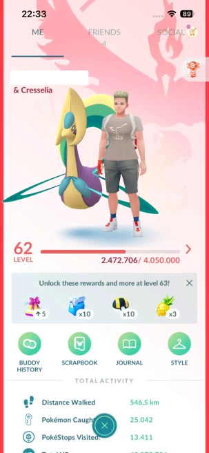 Level 62, 1 Mythical IV100, 139 Shiny, 77 Legendary, 21 IV 100, 4 Shiny Legendary