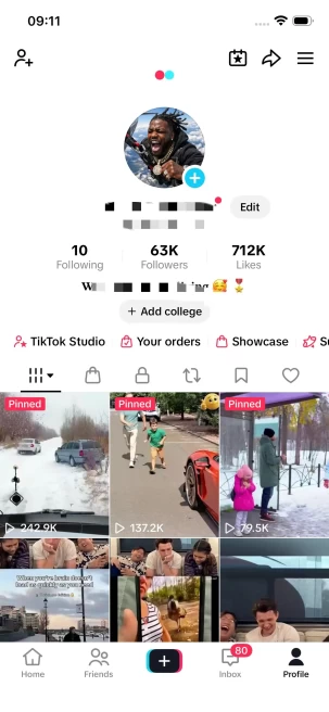 Instanly Delivery/ USA Monetized 63K Real Followers+710K Real Likes Account/ Creator Rewards Program Activated/ Full Access