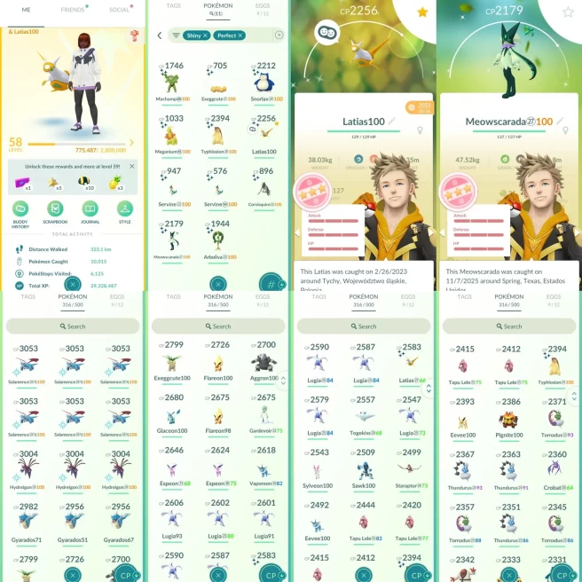 AC1170 Instinct |x9 3000CP |x86 2000CP |x11 SHUNDO Latias Snorlax |x9 Lugia(x1 Shiny) x3 Ltias (x1 Shiny x1 SHUNDO) x5 Tapu Koko (x1 Shiny) Regi