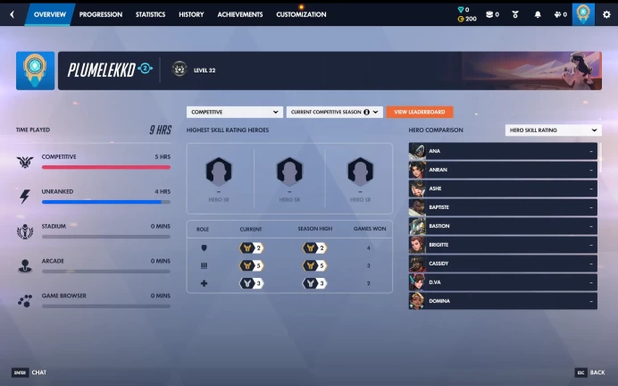 OVERWATCH 2| TRIPLE RANK |TANK(GOLD 3) DPS(GOLD 5) SUP(SILVER 3) | PHONE VERIFIED | ORIGINAL EMAIL| INSTANT DELIVERY