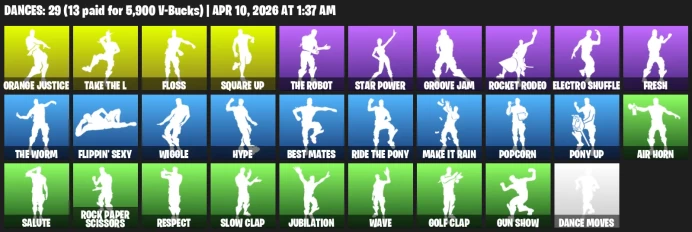 25 skins / OG Ghoul Trooper / Elite Agent / The Reaper / Black Knight /
