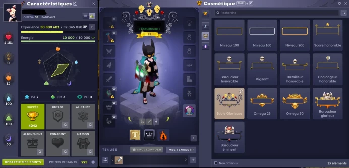10 Personnage Niv.200 - 190 Omega Parcho All element Serveur {Brial - Tylezia } never authenticated Full apparat + Dofus + Ornement + Title