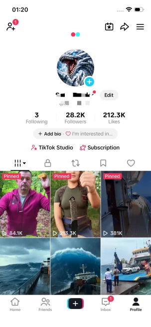 Germany Monetized Account/ 28K Real Followers+210K Real Likes/ Creator Rewards Program Activated/ Live Stream/ Full Access