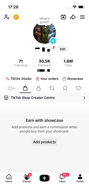 Instanly Delivery/ 30K Real Followers+1.8M Real Likes/ Tiktok Shop For Creator/ Live Stream/ Full Access