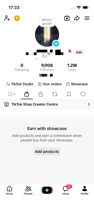Instanly Delivery/ 9.9K Real Followers+1.2M Real Likes/ Tiktok Shop For Creator/ Live Stream/ Full Access