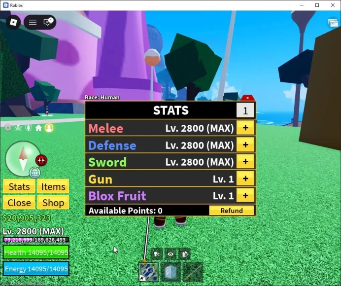 Blox Fruit |Lv Max + Ice, GodHuman |20M Beli 31K Frag| 2 Myth Weap 1 Myth Fruit |Human V1|Unverif(RBL953)
