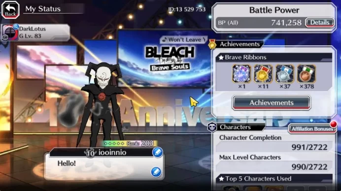 [GLOBAL]50K Orbs|TYBW26[Meninas,Liltotto],10th Anniv[Rukia,Ichigo],Etc|1 Familiar|8,7K PremTicket+6,9K AccTicket|KlabID(BBS2519)