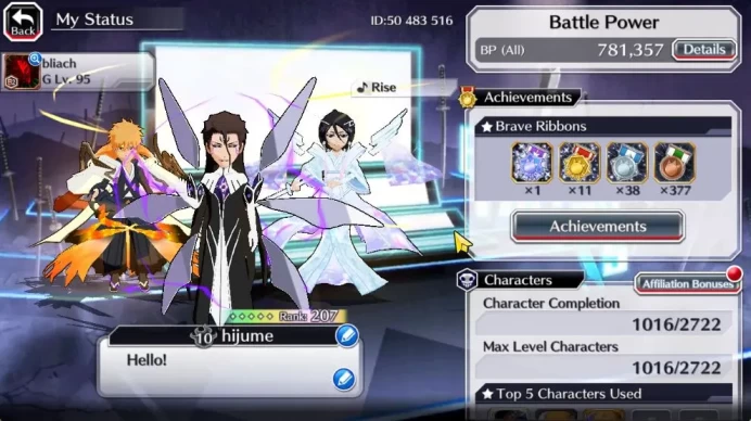 [GLOBAL]50K Orb|TYBW26[Bambietta,Liltotto],10th Anniv[Rukia,Ichigo],Renewed[Byakuya,Aizen],Etc|7,3K AccTic|CE ON|KlabID(BBS2520)