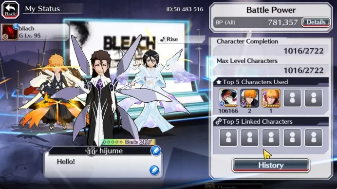 [GLOBAL]50K Orb|TYBW26[Bambietta,Liltotto],10th Anniv[Rukia,Ichigo],Renewed[Byakuya,Aizen],Etc|7,3K AccTic|CE ON|KlabID(BBS2520)