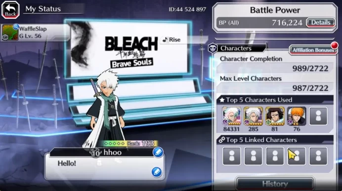 [GLOBAL]52K Orb|Soul Reaper[Shunsui,Jushiro],Ichigo 10th Anniv,TYBW25[Renji,Jushiro],Etc|6K PremTic+5,9K AccTic|Klab ID(BBS2521)