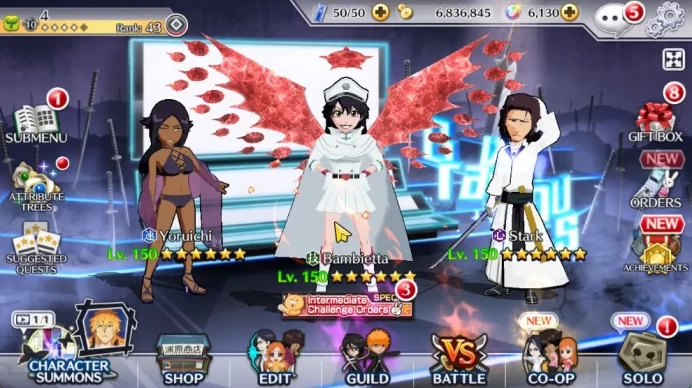 [GLOBAL]6K Orbs+Fresh All Story|Bambietta TYBW26,Yoruichi 25Swimsuit,Stark Fierce,Cang Du TYBW24,Tensa,Etc|CE ON|KlabID(BBS2522)