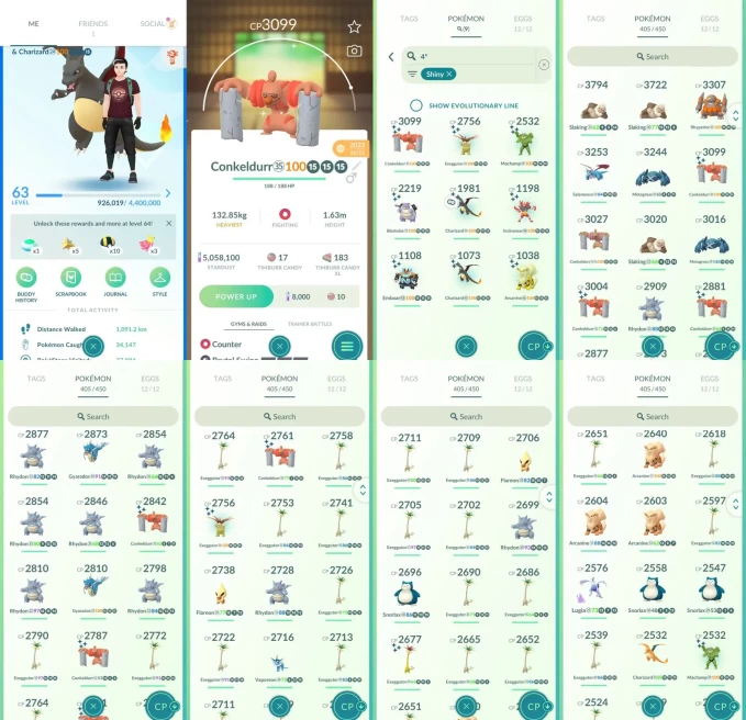AC1408 -lv 63 Mystic | x10 3000CP | x136 2000CP | x41 Legendary | x9 SHUNDO | x124 shiny | x33 100IV | Darkrai (x1 shiny x1 100IV) | shundo Char