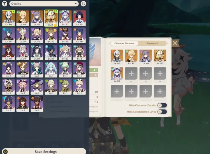 ASIA|MIDGAME|AR47|2Limited+27(*4Character)|[Arlecchino,Xilonen]Keqing,Mizuki|McMale|Reoni On|TakeMail|Check(GI5700)