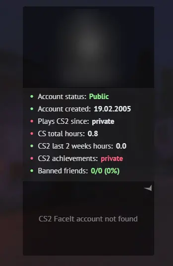 < 45 Days Warranty>_ <<FACEIT>> _ Last Online 6 year ago _ other games_ NO VAC_ 10Y, 5Y , Global Badge