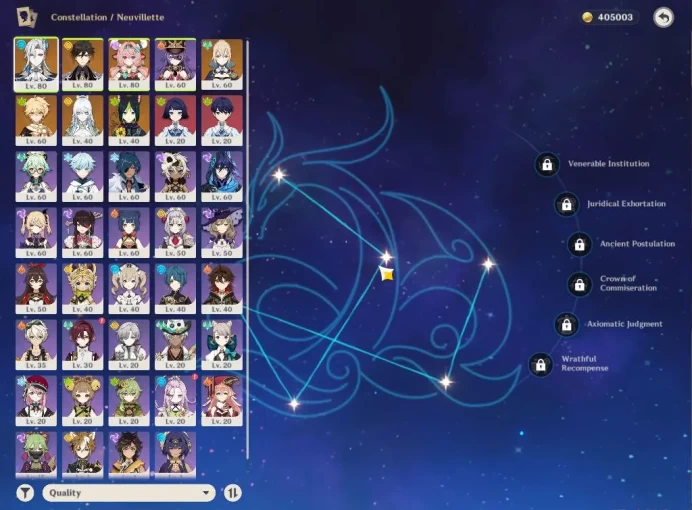 ASIA|AR54|4Limited +1(*5Weapon)|[Neuvillette,Zhongli,Varesa,Zibai],Jean,ThignariC1|Mc Male|TakeMail|CheckSS(GI5714)