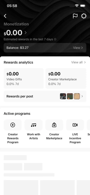Instanly Delivery/ USA Monetized 64K Real Followers+210K Real Likes Account/ Creator Rewards Program Activated/ Full Access
