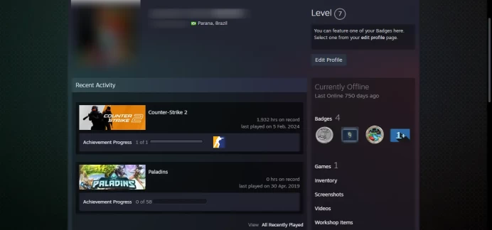 2017, 2018,2019 Service Medal_<<FACEIT>>_7 Level Steam_Last Online 2 year ago_ < 30-Day Warranty > _5Y, Global, Loyalty_1932 hrs`