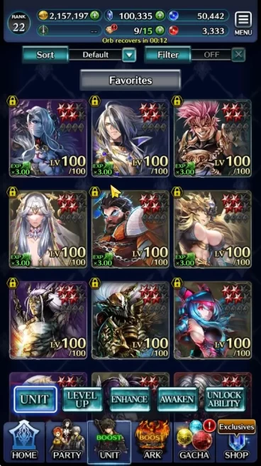 GLOBAL|100K Cryst|TopTierUnit (Emperor Lonardo,DL Balezar+Ark,KOG Mauna,G Ilaha,Demon Alice,POG Zero,etc) 3 UR ARK|Code(LC1188)