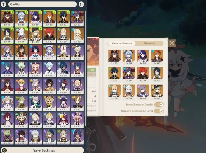 ASIA|AR 55|8 Limited +3(*5Weapon)|Hutao,Xianyun,Raiden,Kinich,Ganyu,Childe,Shenhe,Navia|2Skin|McFeMale|TakeMail|CheckSS(GI5723)	