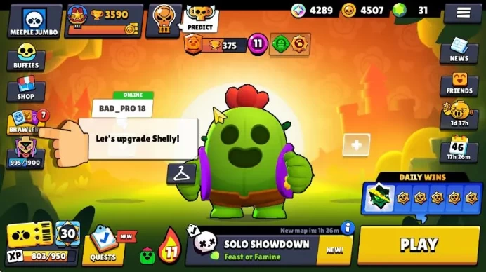 3590 Trophy|37 Brawlers 4 MAX Lvl|1 Legend(Jock Stu) 20 Epic Skin(Rogue Mortis,M Tara,Tengu Mike),etc|CN Yes|Check SS(BS766)	