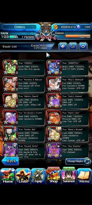 Global|Rank 103|23 Ascend+6 TW|[S Miyu,Emiya,Beta,Chloe,DL Rimuru,Alpha]+TW,Saitama,Shadow,Fen,Jay,etc|Lpot 633|Check SS(GS2359)