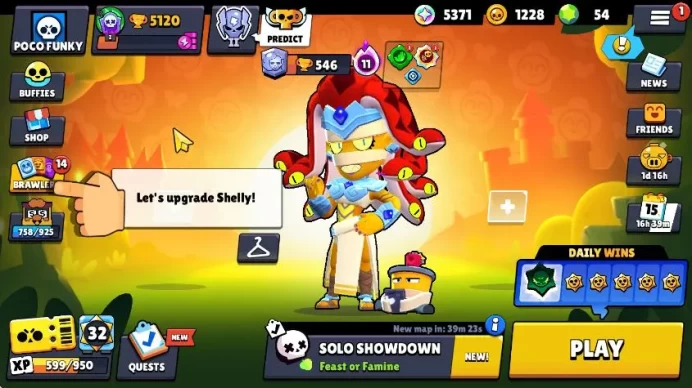 5120 Trophy|5K Bling|44 Brawlers 2 MAX Lvl|1 Legend 8 Epic Skin (Jellyfish Sandy,Medusa Emz)Gold Doug Skin|CN Yes|Check SS|BS768	