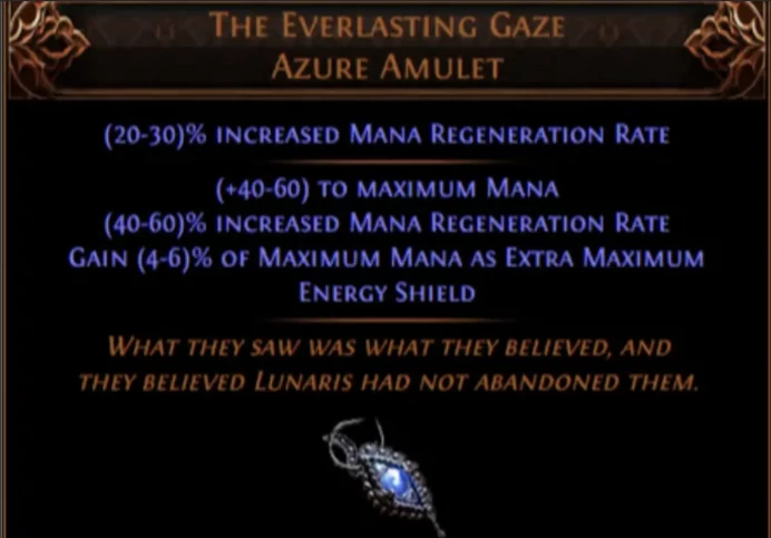 The Everlasting Gaze Azure Amulet | Rise of the Abyssal