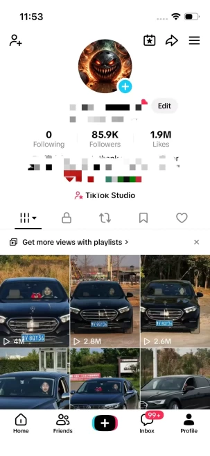 Instanly Delivery/ USA Monetized 85K Real Followers+1.9M Real Likes Account/ Creator Rewards Program Activated/ Full Access