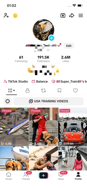 Instanly Delivery/ Monetized 190K Real Followers+2.6M Real Likes Account/ Creator Rewards Program Activated/ Full Access