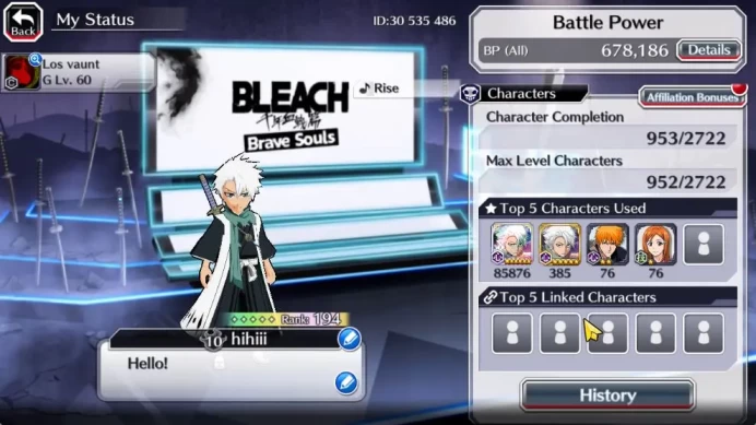 [GBL]50K Orb|Soul Reaper[Shunsui,Jushiro],Ichigo 10th Anniv,TYBW25[Renji,Jushiro],Byakuya Renewed,Etc|5,8K AccTic|KlabID|BBS2531