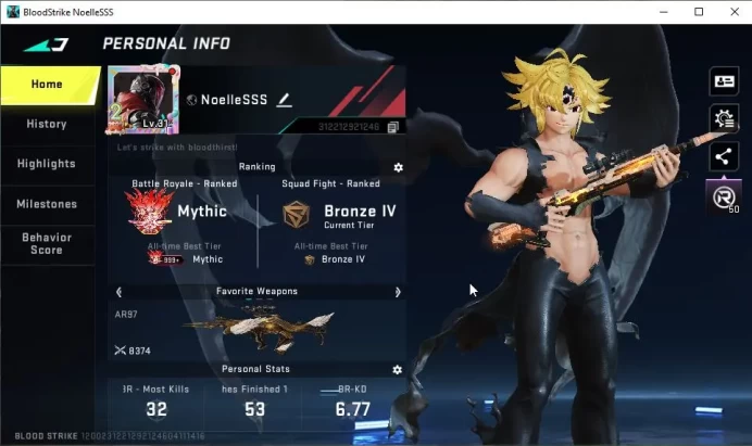 ASIA|Collab 7DS [Demon Meliodas,AK47-Sacret]|3 ULTRA [2 ETHAN,Kar98K Lv2]|Limited AR97-Ascendant,KAINDA-Apex|NetEase|(BLS3770)