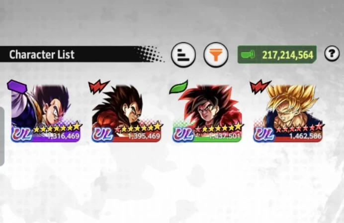 B64-IOS+Android-4 UL(SS4 Goku+SS4 Vegeta)+Team Daima-GT+38 Legends+Good Equipment+SS2 Gohan Red Star+Vegito+Goku&Hit+Vegeta Saga+Goku Ui+Broly