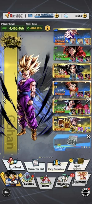 B68-IOS+Android-Team GT-4 UL(SS4 Goku+SS4 Vegeta)+24 Legends+Good Equipment+SS2 Gohan+SS4 Goku Zenkai+Baby 2 Zenkai+Android 13+SS4 Gogeta+Goku