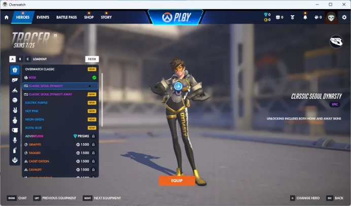 CLASSIC SEOUL DYNASTY / CLASSIC SEOUL DYNASTY AWAY / Overwatch 2 / Full Mail Access / see the picture / Please Read Description / Mckil