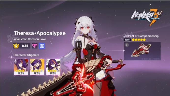 SEA Lv 57|4K Cryst|2 Fullset (Kiana Badum Fiery,Theresa Lunar Vow), Songque Jovial decep,Kiana Hotvi 1/4,etc|TakeMail|HI862