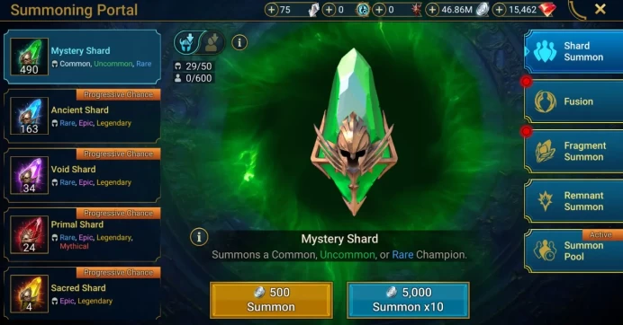 Starter with Rotos + Shards : 163 Ancient, 34 Void, 24 Primal, 4 Sacred | Ninja + 17 Login Legendary | Mine max