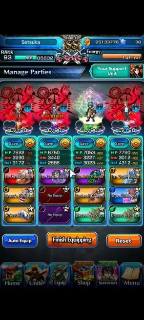 Global|Rank 93|1 Sp Art+30 Ascend|[Inumuta,S Miyu,Beta,Liza,Index,Chloe,Momo,]+TW,Hazuki,Chloe,Etc|Lpot 791|Check SS(GS2380)