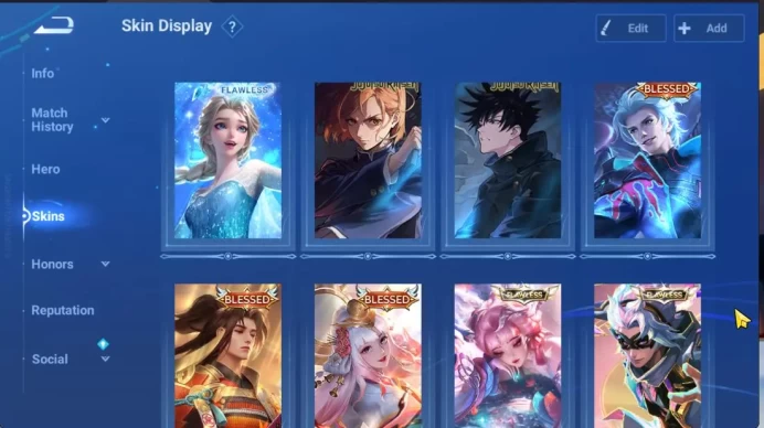 Hero112 Skin278|FrozenLadyZhen,JJK(LadySun,SimaYi),Saint Saiya(HouYi,Dharma),3Blessed,Full Lny25,Full Lny24,Etc|CheckSS(HOK1890)
