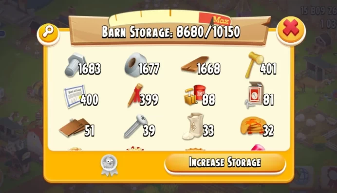 369 Silo Tools◆Farm Lvl 100+◆Barn Storage 10150◆15.8M+ Coins◆Silo Storage 3050◆ Fully Secured