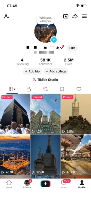 Instanly Delivery/ USA Monetized 58K Real Followers+2.5M Real Likes Account/ Creator Rewards Program Activated/ Full Access