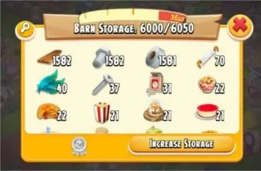Farm Lvl 80+◆6M+ Coins◆Barn Storage 6050◆Silo Storage 2050◆6000 Barn Tools◆279 Silo Tools◆1117 Diamond◆17 Roadside Shop Slot◆Town Hall Unlocked◆