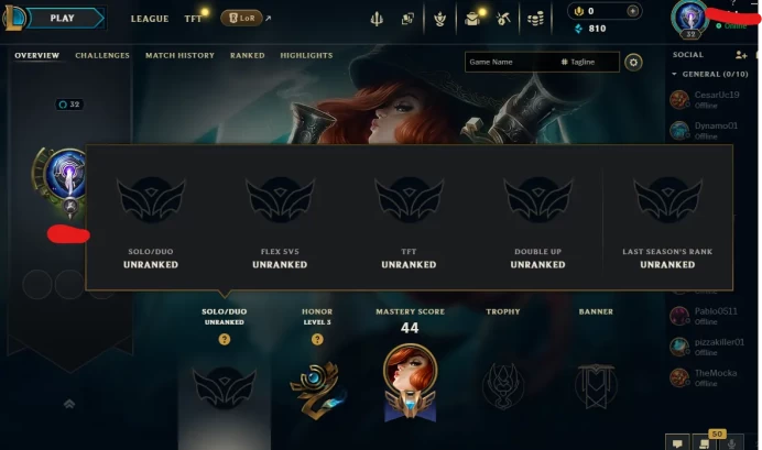 【LAN 】Level 32 12 Champ/ 0 Skins Full Access High Quality Account Instant Delivery️